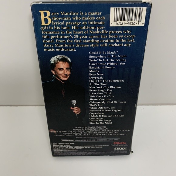 Manilow Live! VHS ** - Picture 2 of 3